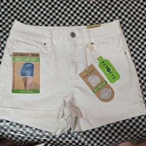 Wax Jean Women's White Denim Shorts